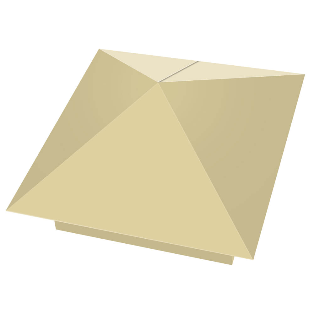 Колпак металлический 400х400мм RAL1014 Бежевый заборный Нягань фото