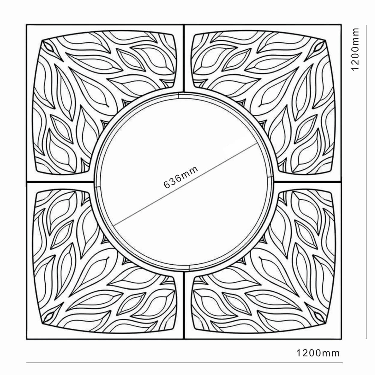 Приствольная решетка для дерева ZKING CRUST 1.2х1.2м Бежевая в Нягани фото