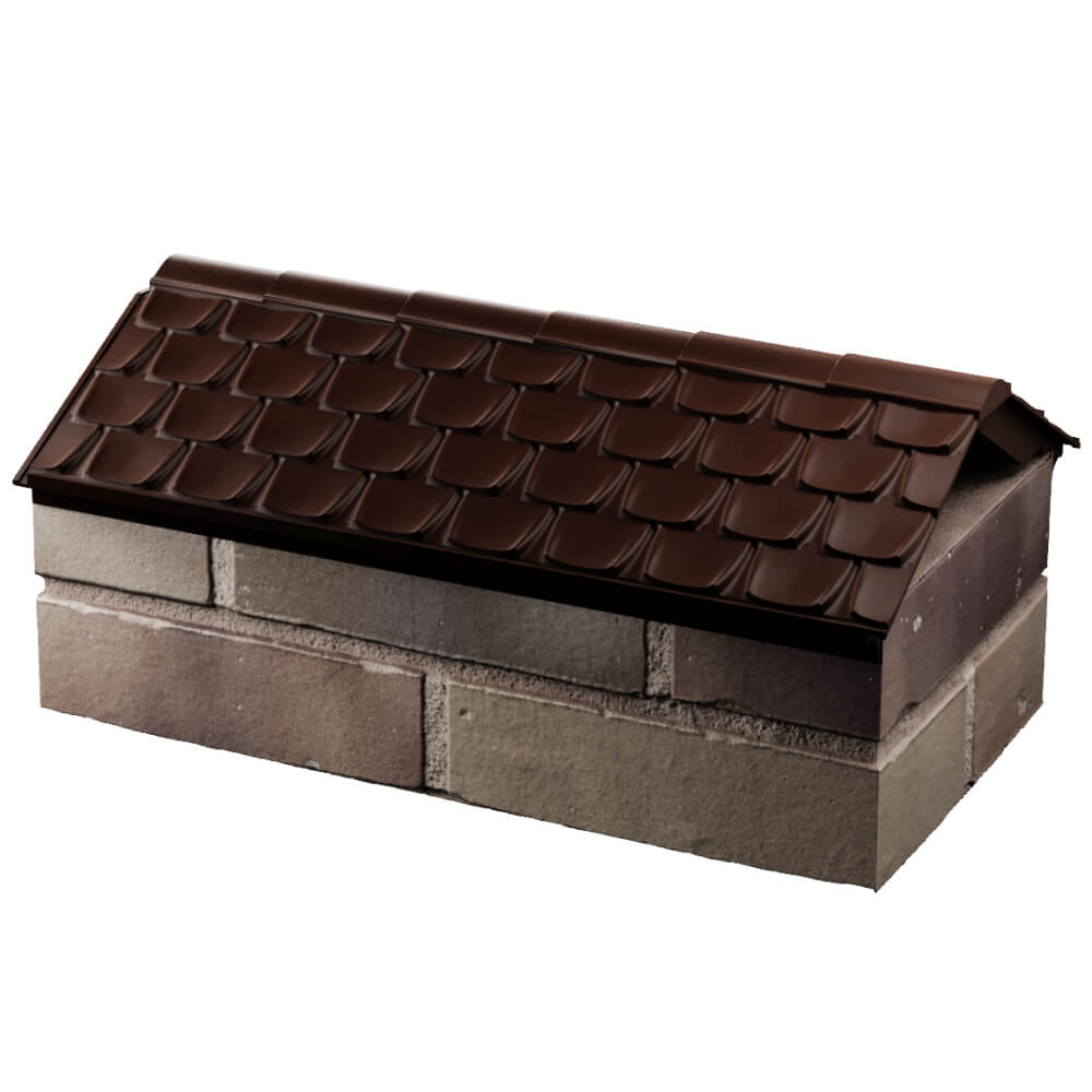 Парапет Zking Эльбрус Коричневый с посадкой на 1 кирпич (255мм) в Нягани фото