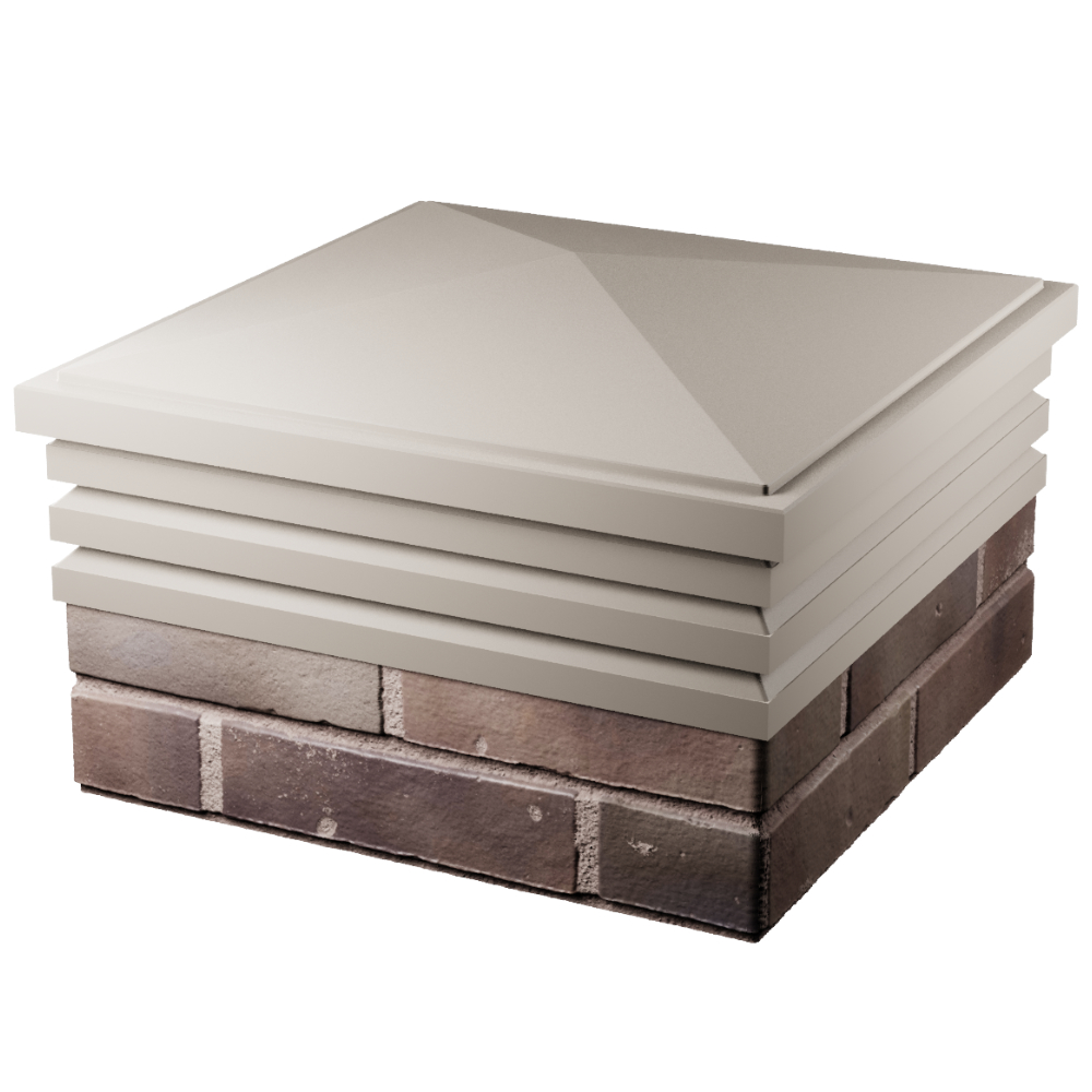 Колпак Zking Бона ХайТек Бежевый на столб 2х2 кирпича (513х513мм) в Нягани фото