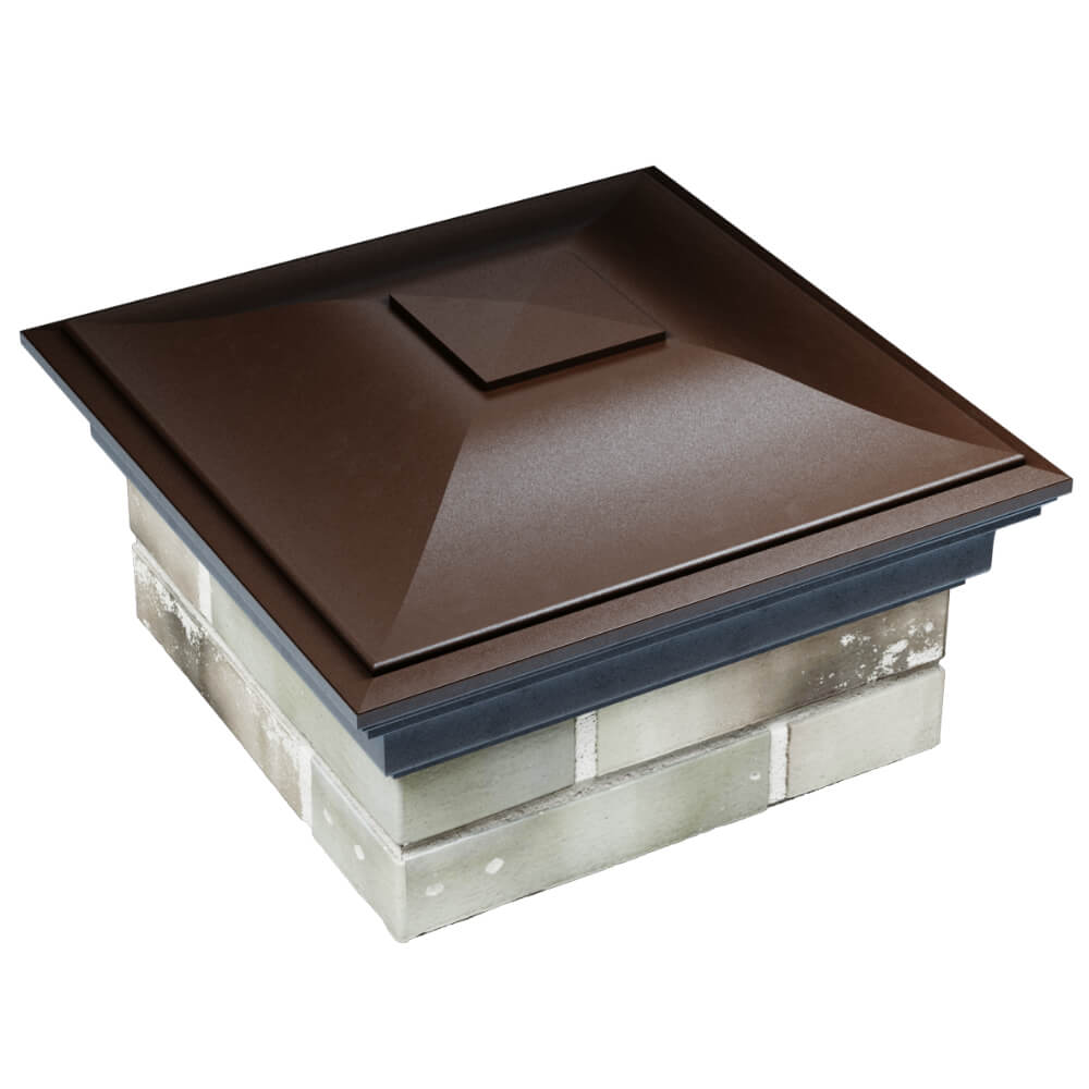 Колпак Zking Монблан Коричневый на столб 1.5х1.5 кирпича (385х385мм) в Нягани фото