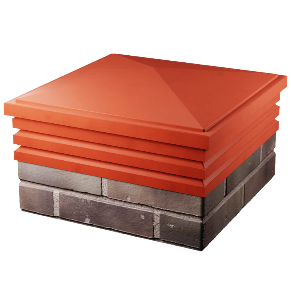 Колпак Zking Бона ХайТек Красный на столб 2х2 кирпича (513х513мм) в Нягани фото