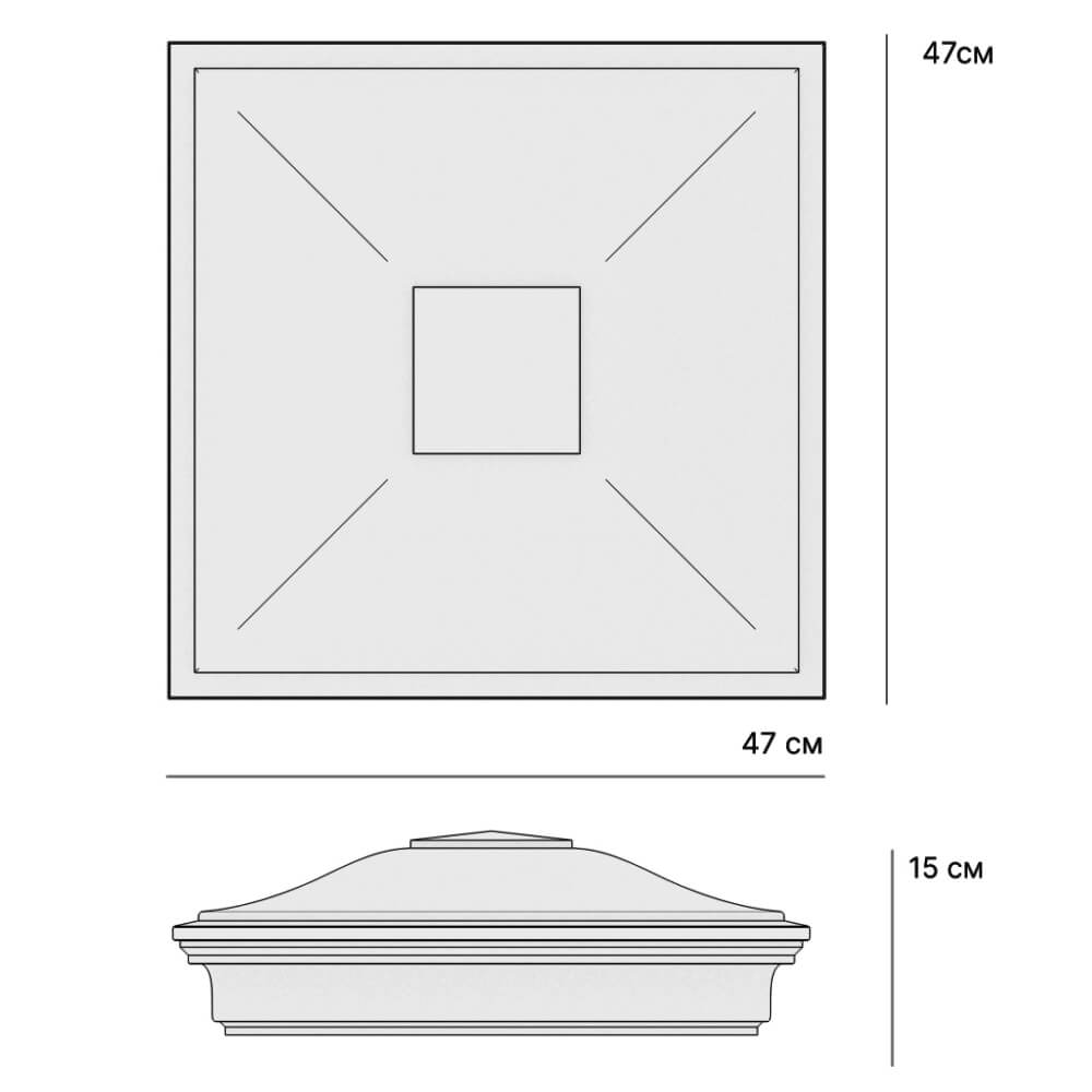 Колпак Zking Монблан Коричневый на столб 1.5х1.5 кирпича (385х385мм) в Нягани фото
