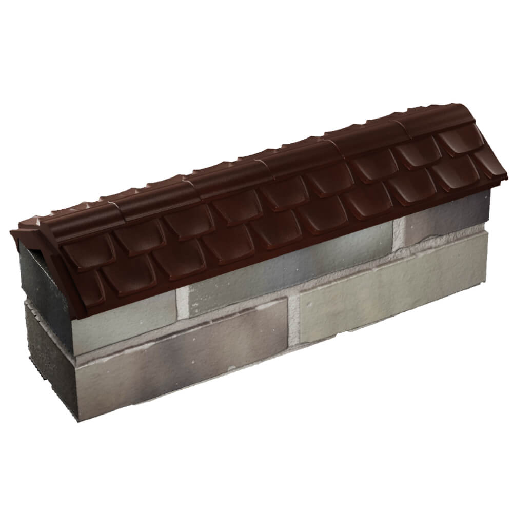Парапет Zking Эльбрус Коричневый с посадкой на 0.5 кирпича (130мм) в Нягани фото