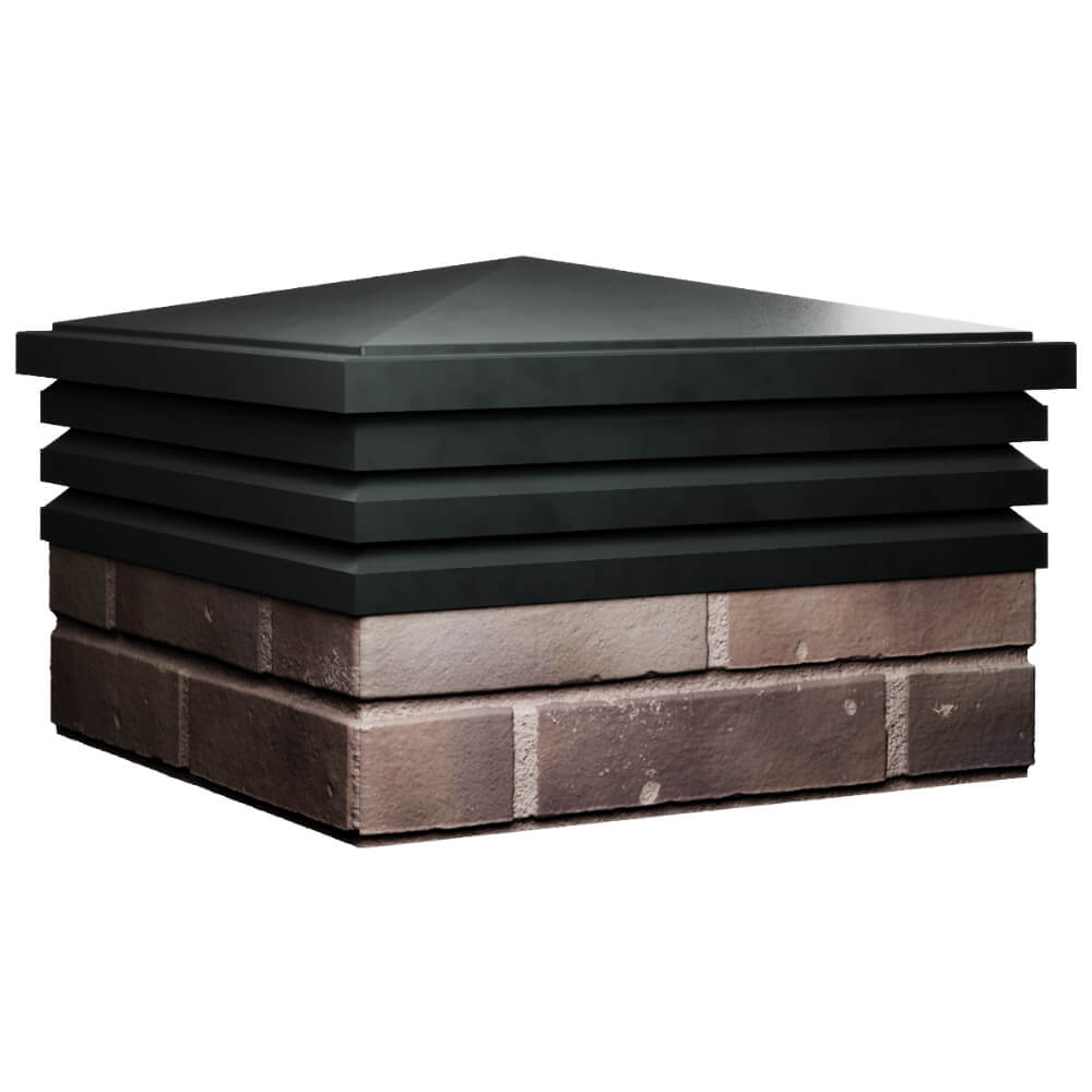 Колпак Zking Бона ХайТек Черный на столб 2х2 кирпича (513х513мм) в Нягани фото