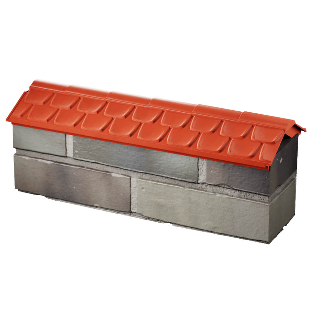 Парапет Zking Эльбрус Красный с посадкой на 0.5 кирпича (130мм) в Нягани фото