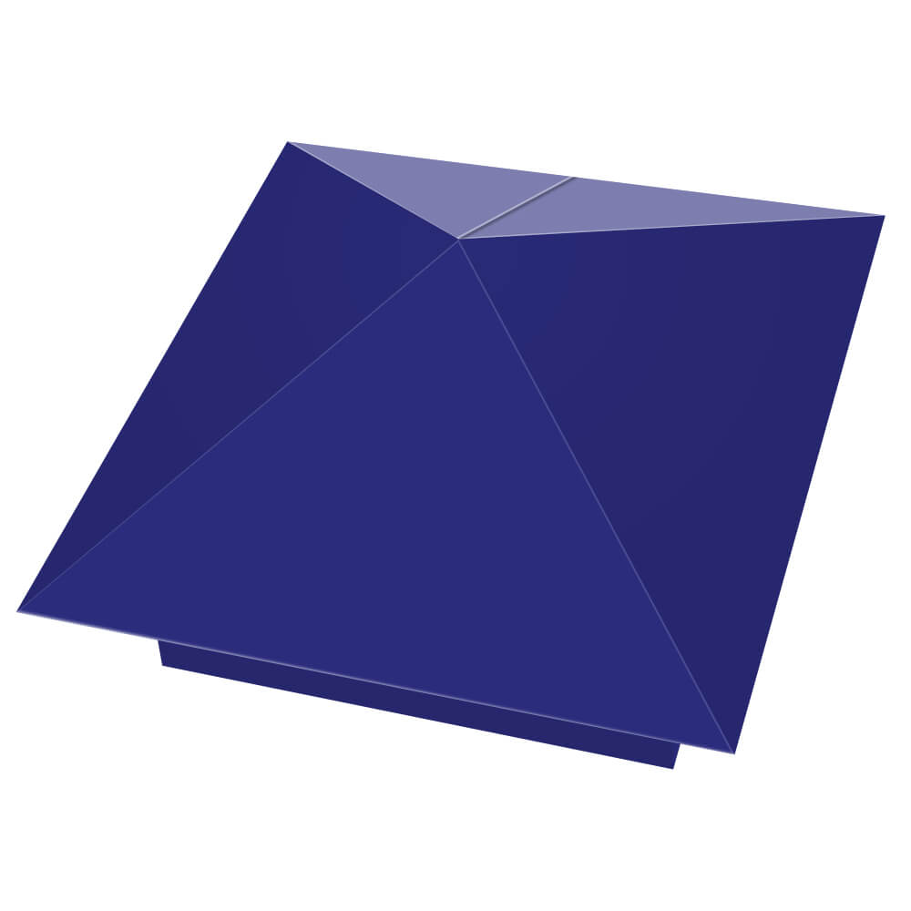 Колпак металлический 400х400мм RAL5002 Синий Ультрамарин заборный Нягань фото