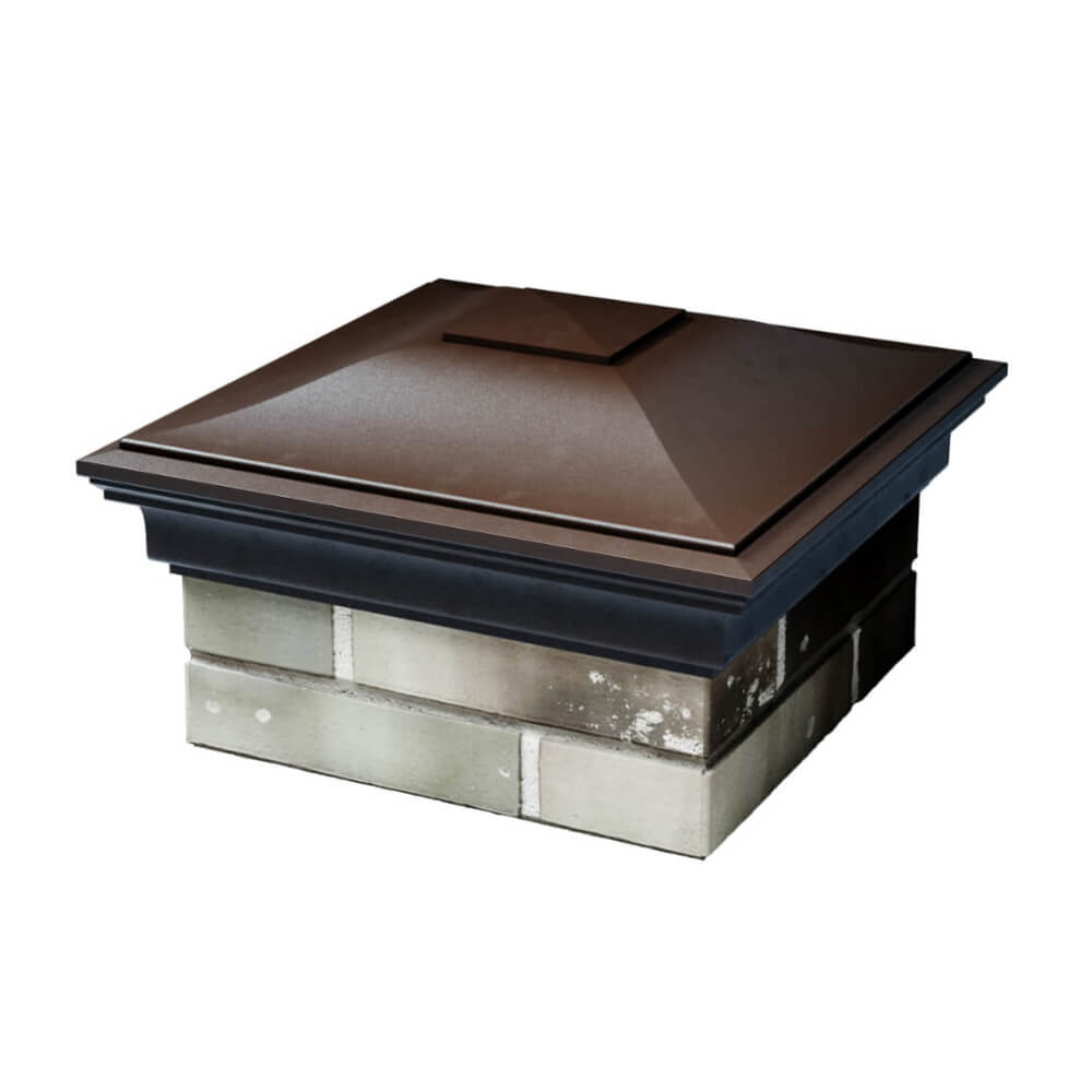 Колпак Zking Монблан Коричневый на столб 1.5х1.5 еврокирпича 0.7НФ (355х355мм) в Нягани фото