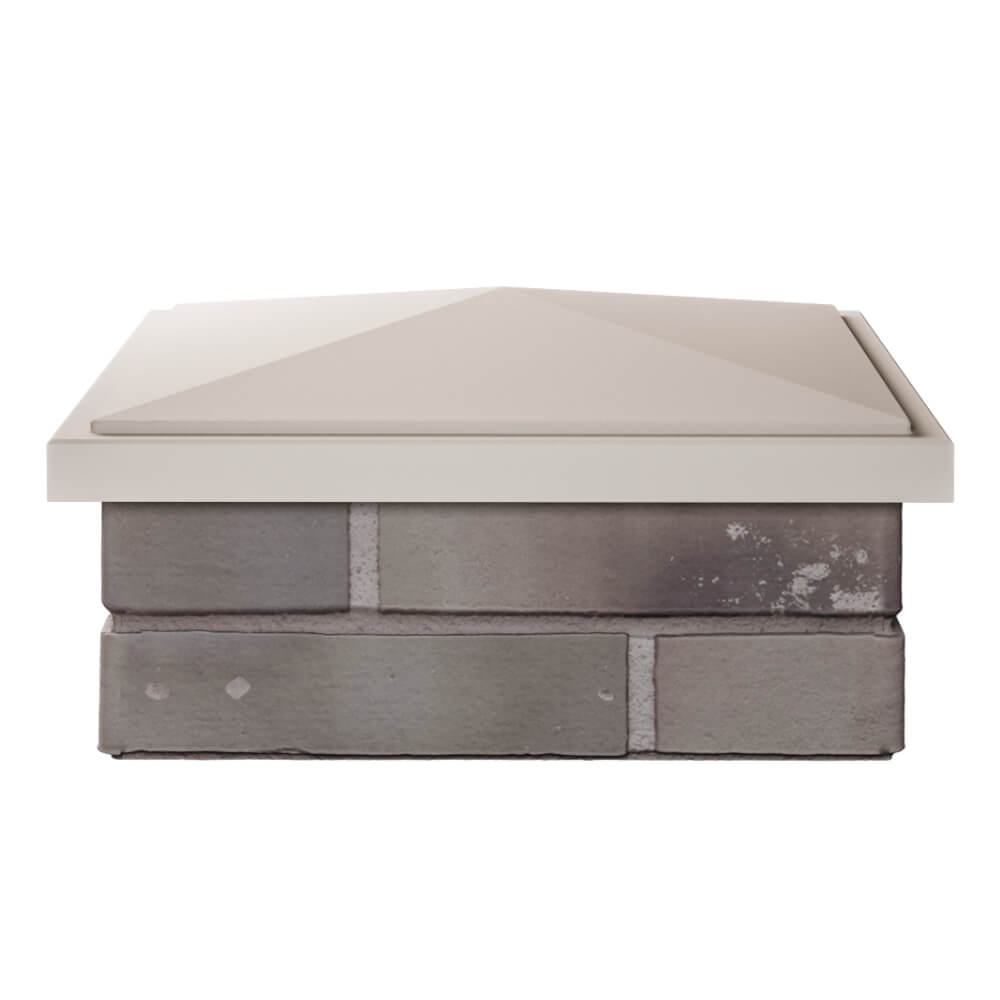 Колпак Zking БонаМоно Бежевый на столб 1.5х1.5 кирпича (385х385, 400х400мм) Нягань фото