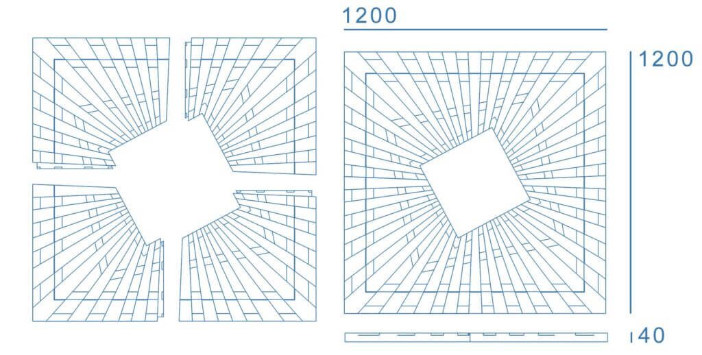 Приствольная решетка для дерева ZKING ATMOSPHERE 1.2х1.2м Коричневая в Нягани фото