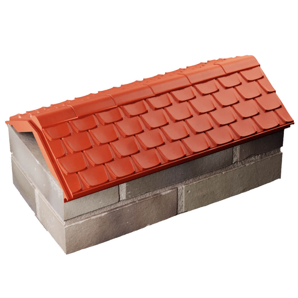 Парапет Zking Эльбрус Красный с посадкой на 1 кирпич (255мм) в Нягани фото