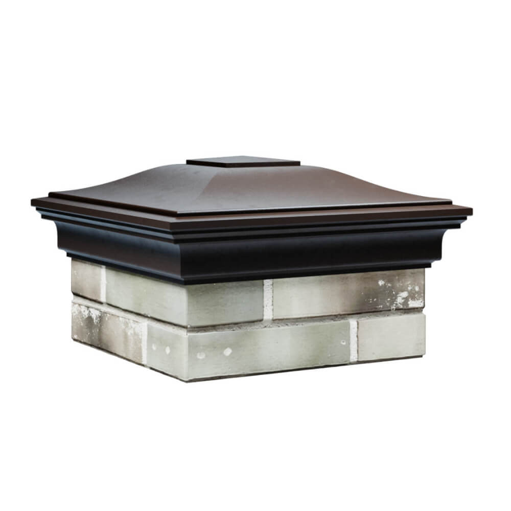 Колпак Zking Монблан Коричневый на столб 1.5х1.5 еврокирпича 0.7НФ (355х355мм) в Нягани фото