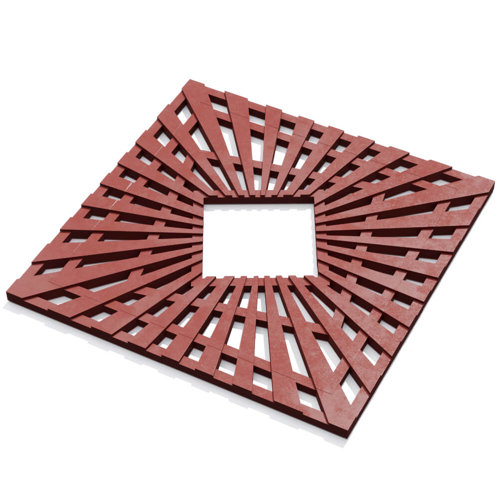 Приствольная решетка для дерева ZKING ATMOSPHERE 1.2х1.2м Красная в Нягани фото