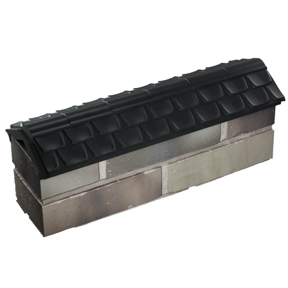 Парапет Zking Эльбрус Черный с посадкой на 0.5 кирпича (130мм) в Нягани фото