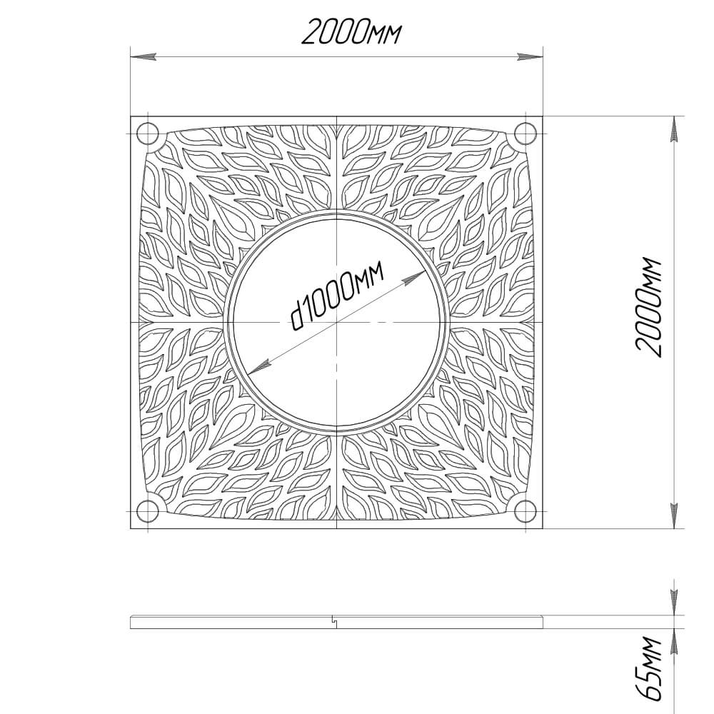 Приствольная решетка для дерева ZKING CRUST 2х2м Черная в Нягани фото