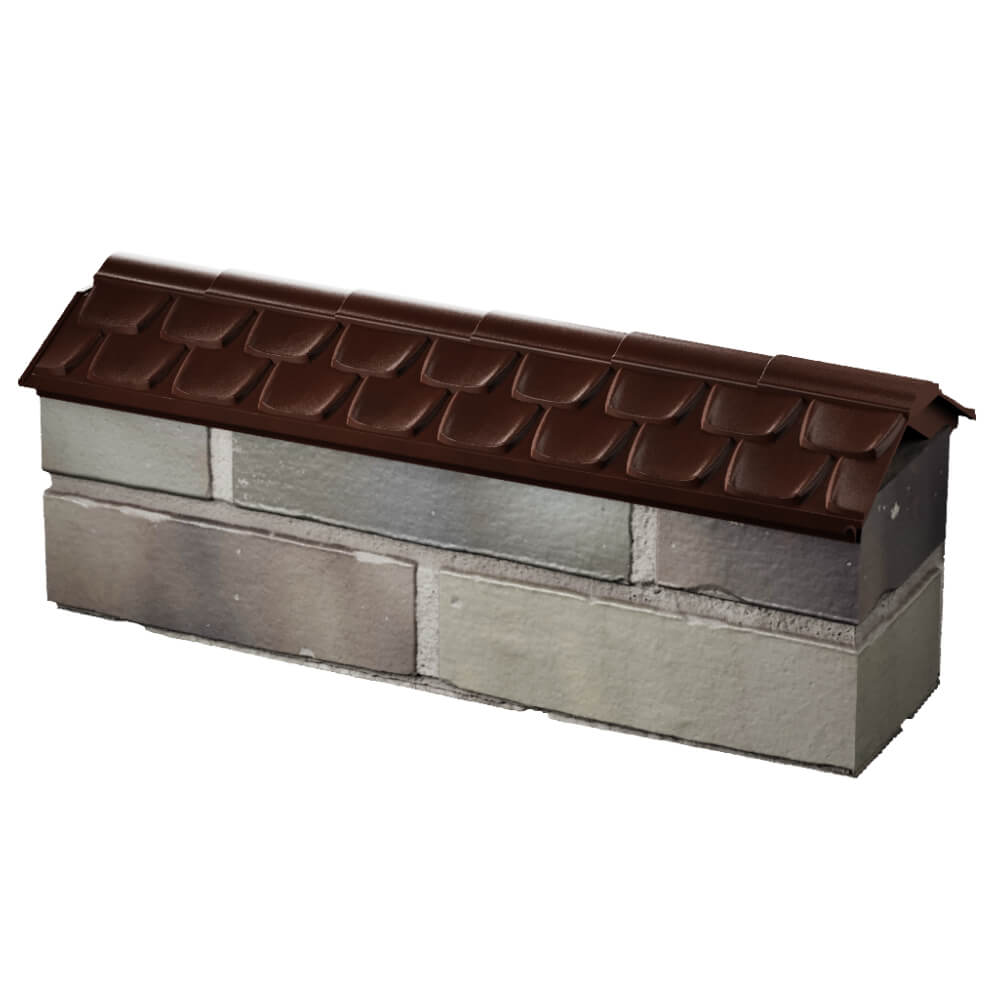 Парапет Zking Эльбрус Коричневый с посадкой на 0.5 кирпича (130мм) в Нягани фото