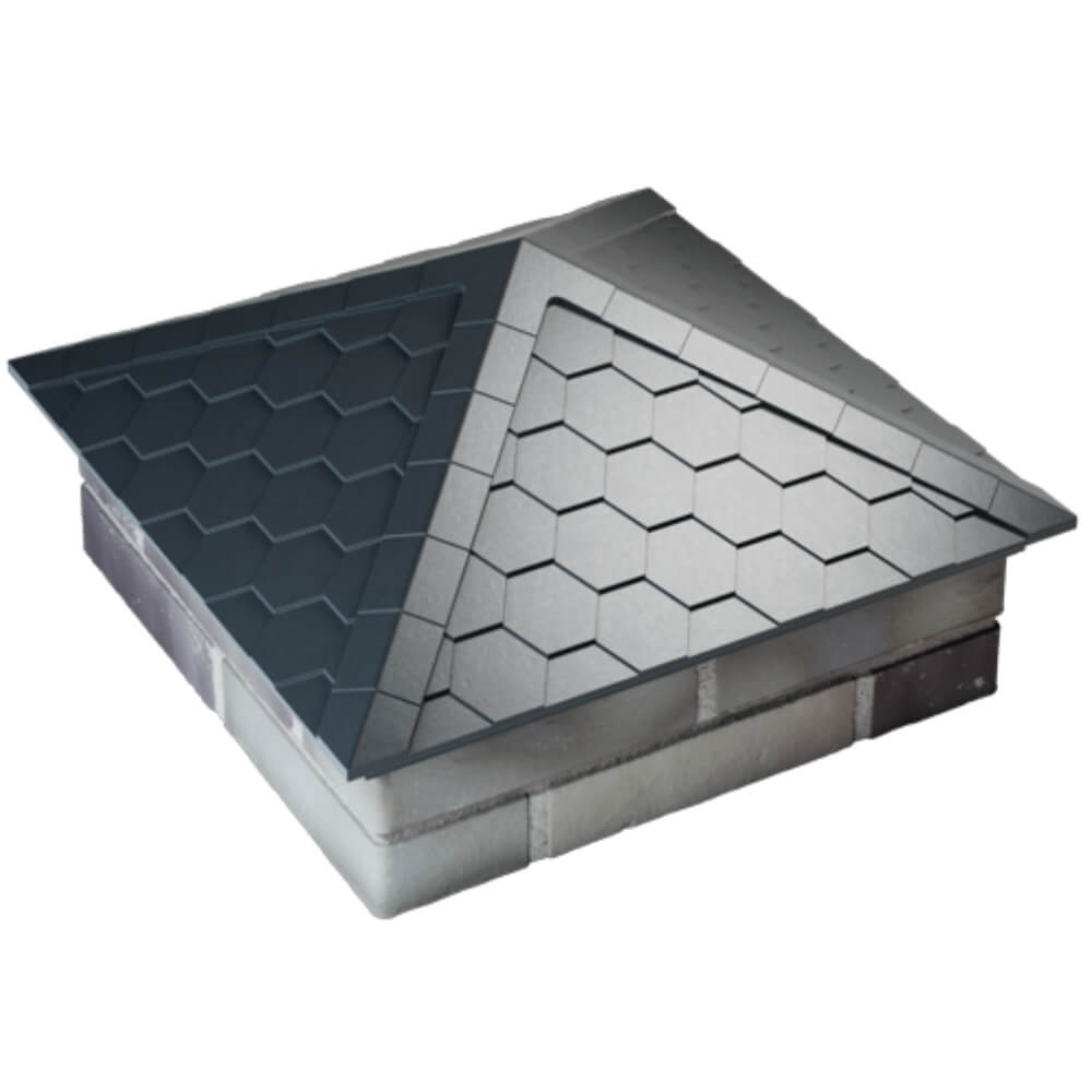 Колпак Zking Эверест Серый на столб 2х2 кирпича (535х535мм) Нягань фото