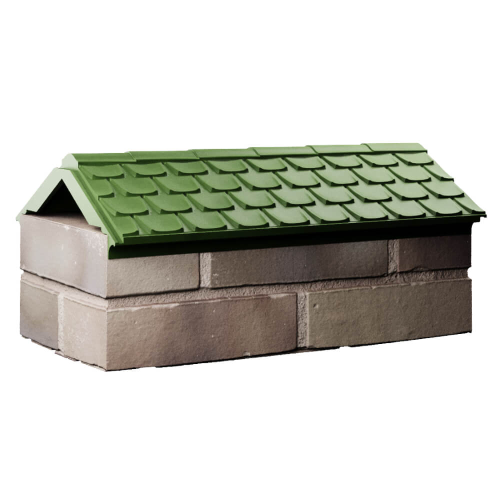 Парапет Zking Эльбрус Зеленый с посадкой на 1 кирпич (255мм) Нягань фото