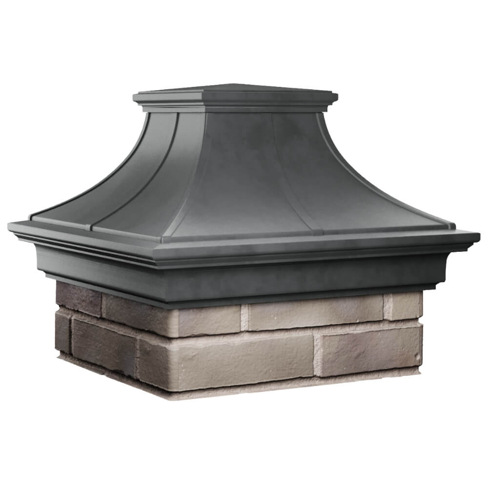Колпак Zking Монблан Премиум Серый на столб 1.5х1.5 кирпича (385х385мм) в Нягани фото
