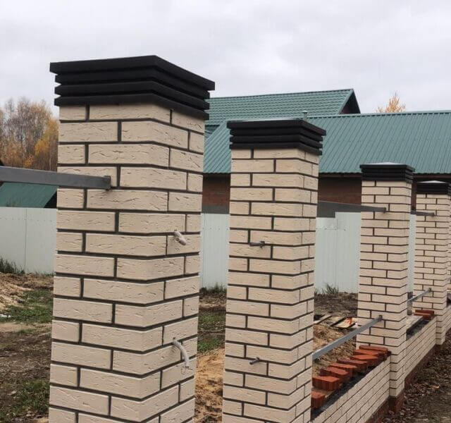 Колпак Zking Бона ХайТек Коричневый на столб 1.5х1.5 кирпича (385х385мм) в Нягани фото