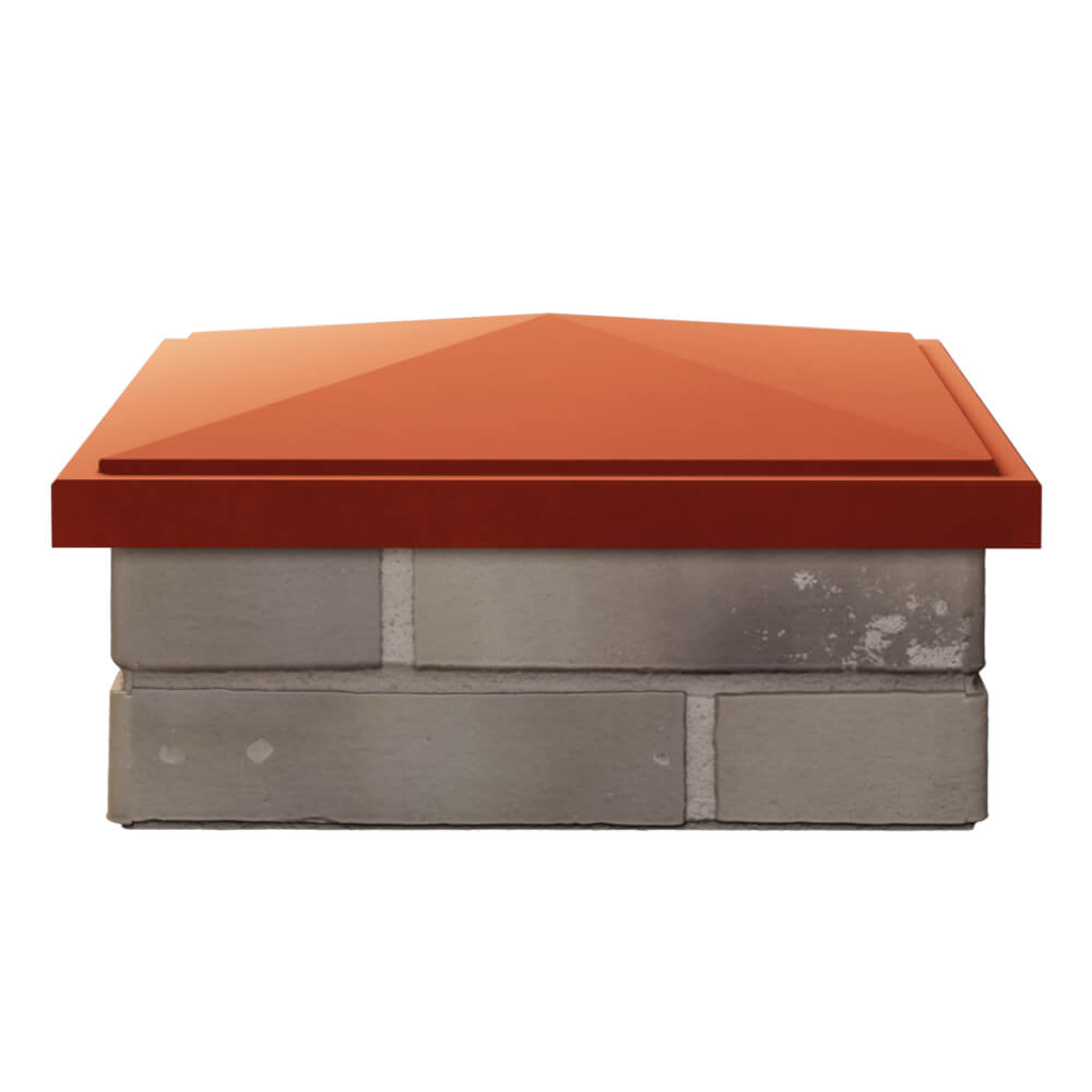 Колпак Zking БонаМоно Красный на столб 1.5х1.5 кирпича (385х385, 400х400мм) Нягань фото