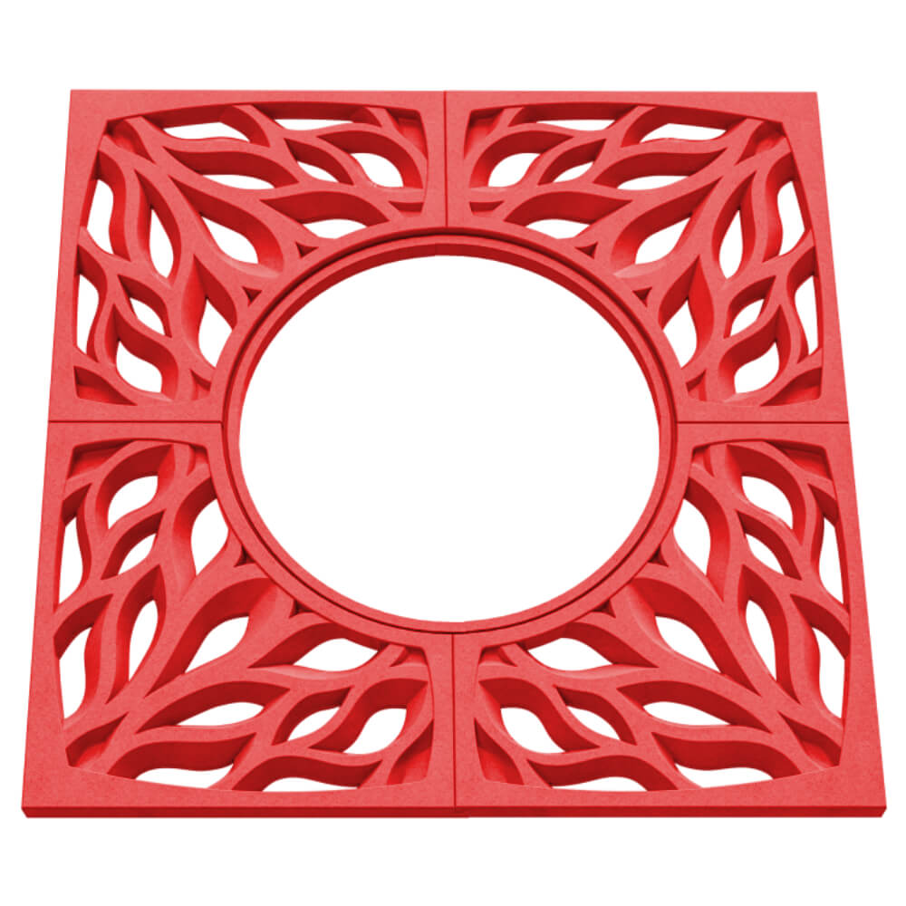 Приствольная решетка для дерева ZKING CRUST 1.2х1.2м Красная в Нягани фото