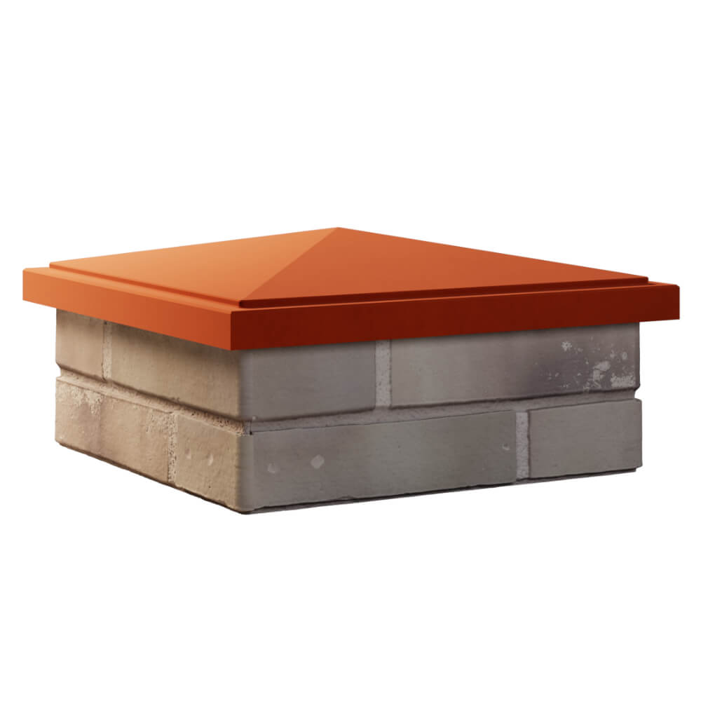 Колпак Zking БонаМоно Красный на столб 1.5х1.5 кирпича (385х385, 400х400мм) в Нягани фото