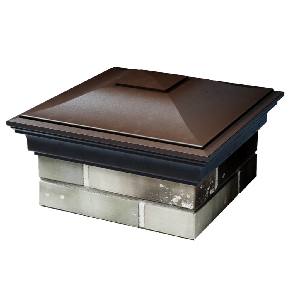 Колпак Zking Монблан Коричневый на столб 1.5х1.5 кирпича (385х385мм) в Нягани фото