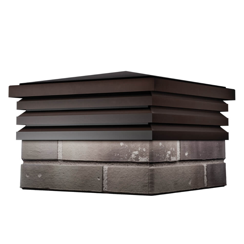 Колпак Zking Бона ХайТек Коричневый на столб 1.5х1.5 кирпича (385х385мм) в Нягани фото