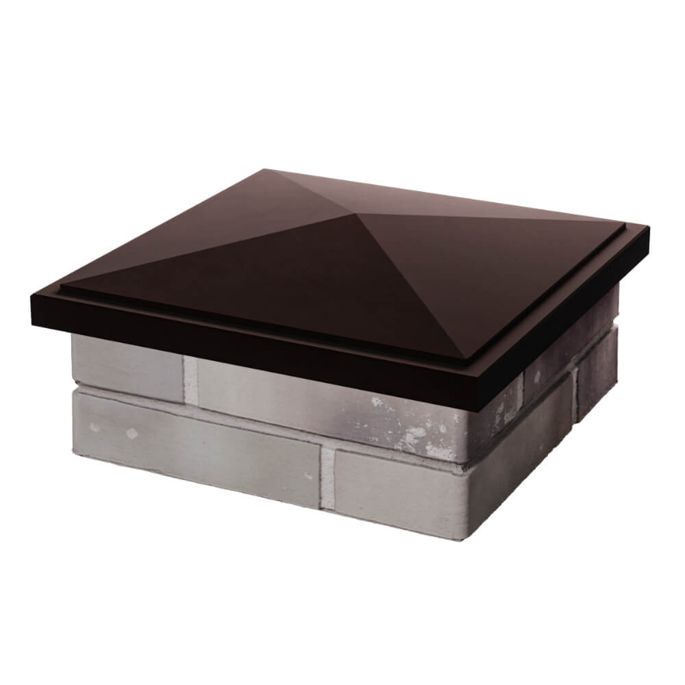 Колпак Zking БонаМоно Коричневый на столб 1.5х1.5 кирпича (385х385, 400х400мм) в Нягани фото