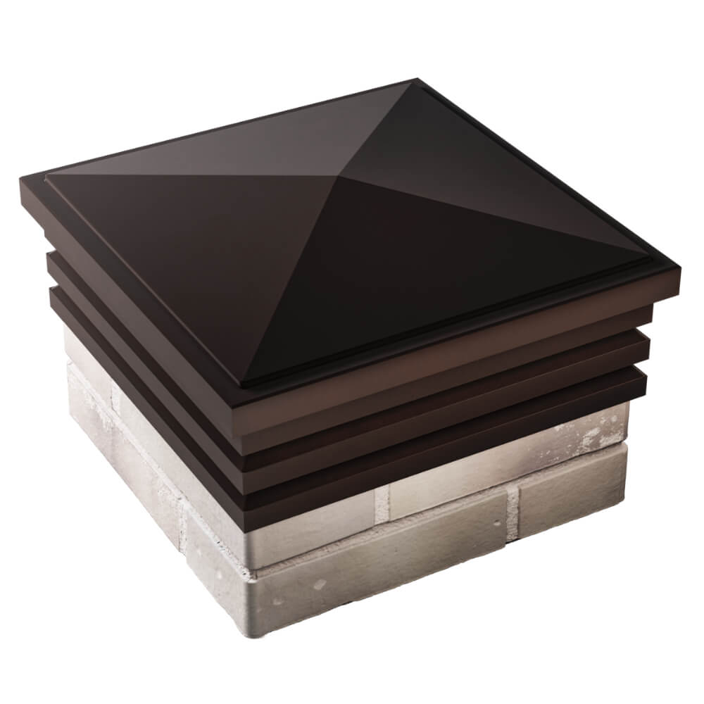 Колпак Zking Бона ХайТек Коричневый на столб 1.5х1.5 кирпича (385х385мм) в Нягани фото