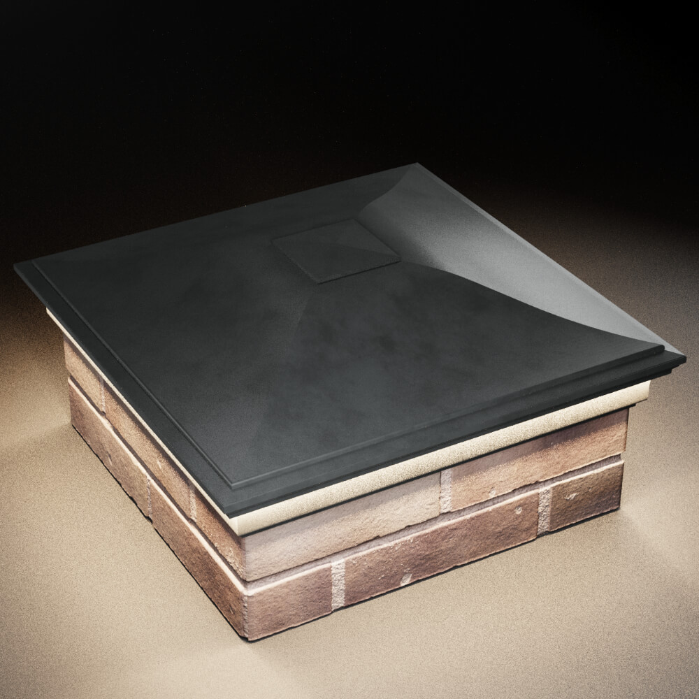 Колпак Zking Монблан Серый на столб 2х2 кирпича (515х515мм) c подсветкой в Нягани фото