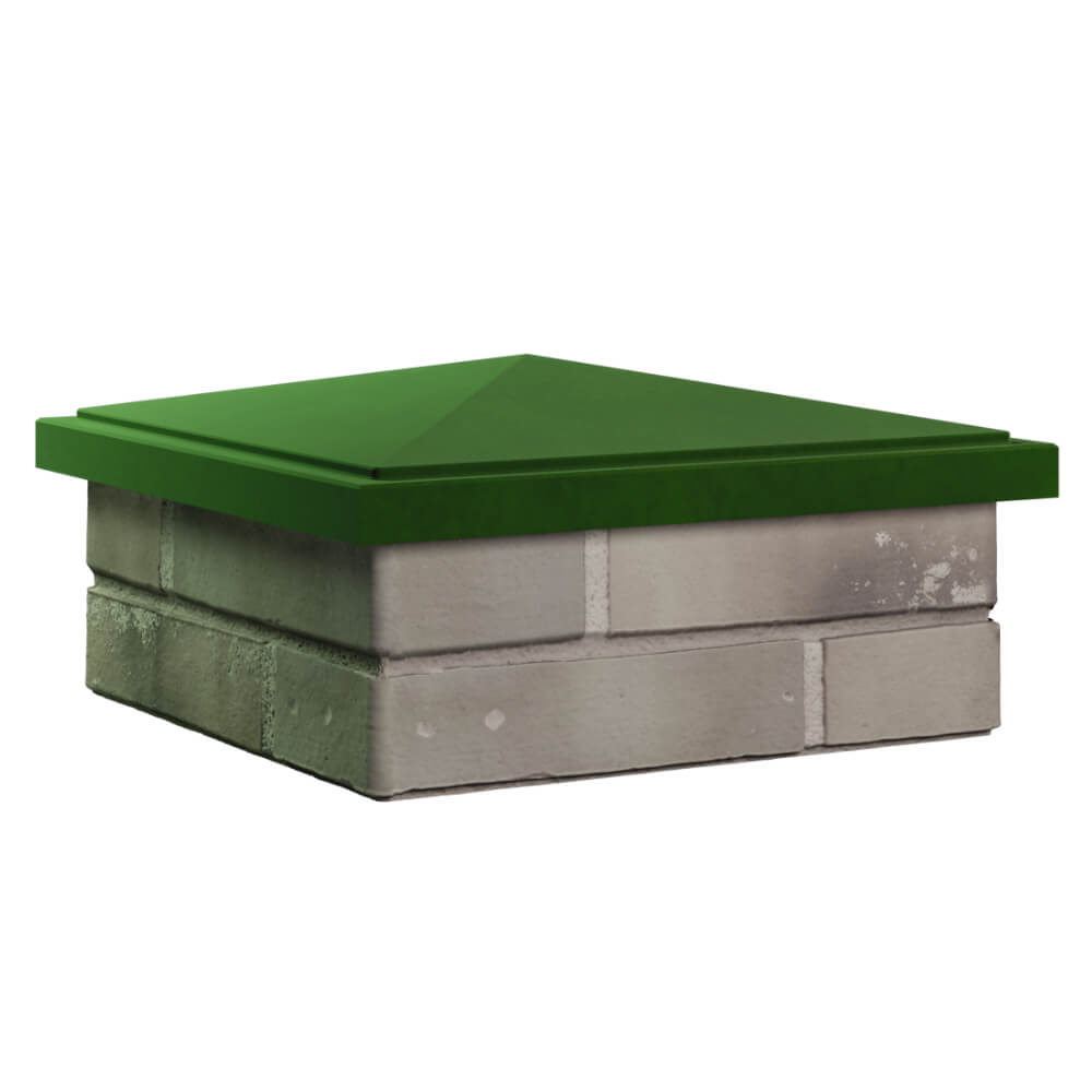 Колпак Zking БонаМоно Зеленый на столб 1.5х1.5 кирпича (385х385, 400х400мм) в Нягани фото