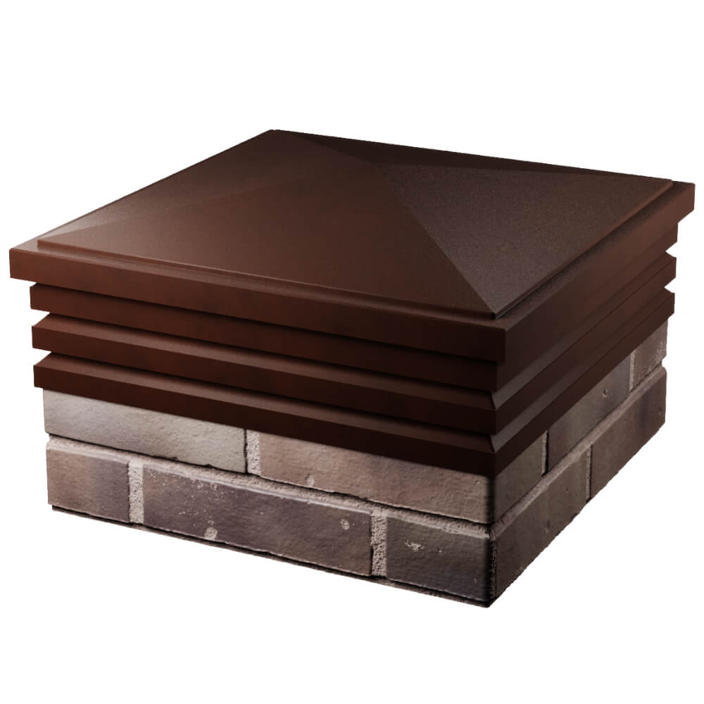 Колпак Zking Бона ХайТек Коричневый на столб 2х2 кирпича (513х513мм) в Нягани фото