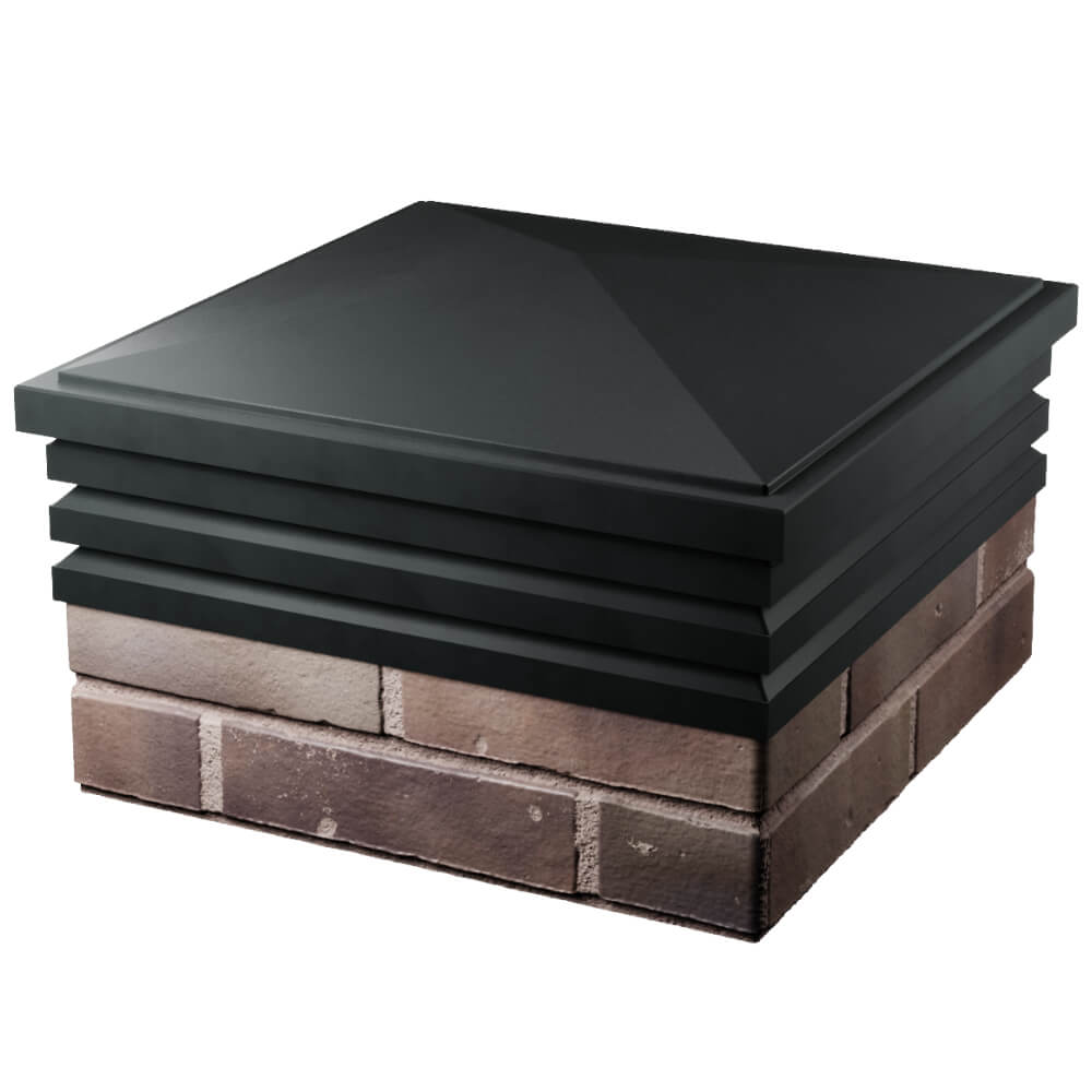 Колпак Zking Бона ХайТек Черный на столб 2х2 кирпича (513х513мм) в Нягани фото