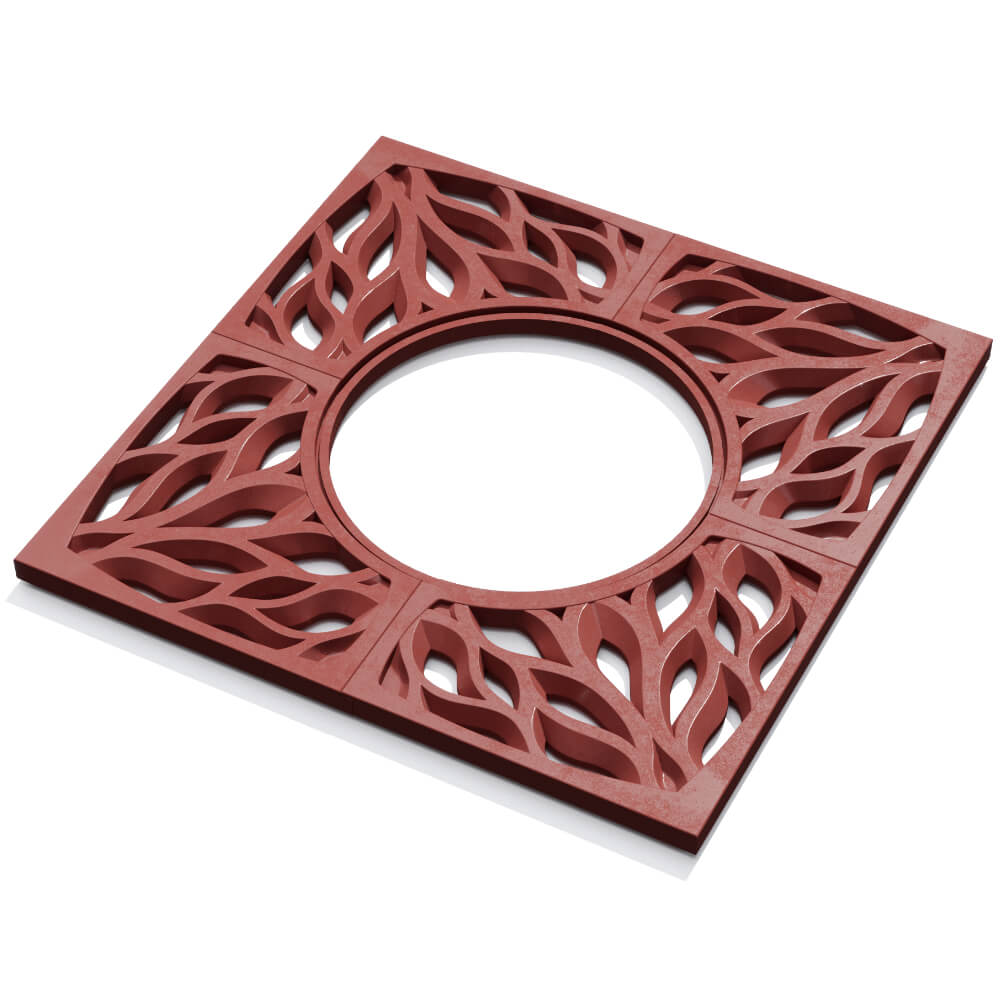 Приствольная решетка для дерева ZKING CRUST 1.2х1.2м Красная в Нягани фото