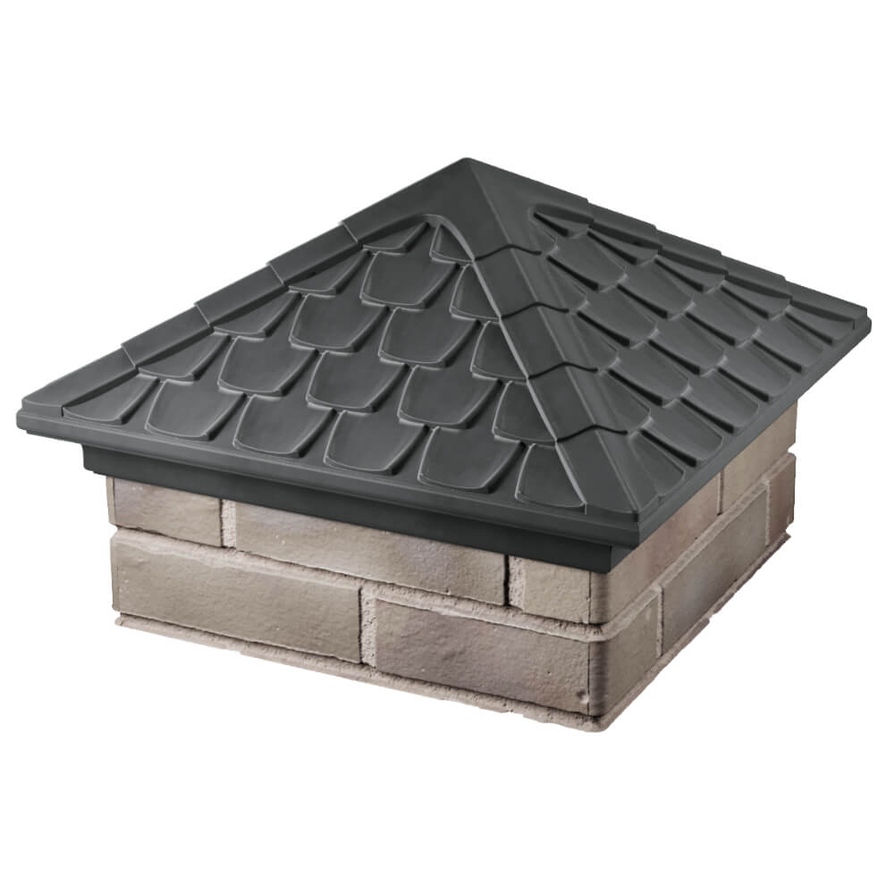 Колпак Zking Эльбрус Серый на столб 1.5х1.5 кирпича (385х385мм) в Нягани фото