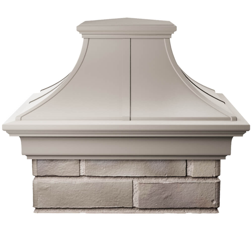 Колпак Zking Монблан Премиум Бежевый на столб 1.5х1.5 кирпича (385х385мм) Нягань фото