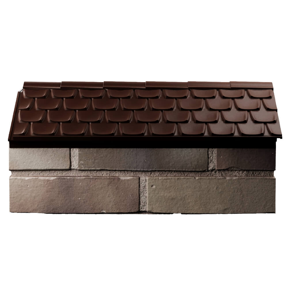 Парапет Zking Эльбрус Коричневый с посадкой на 1 кирпич (255мм) в Нягани фото