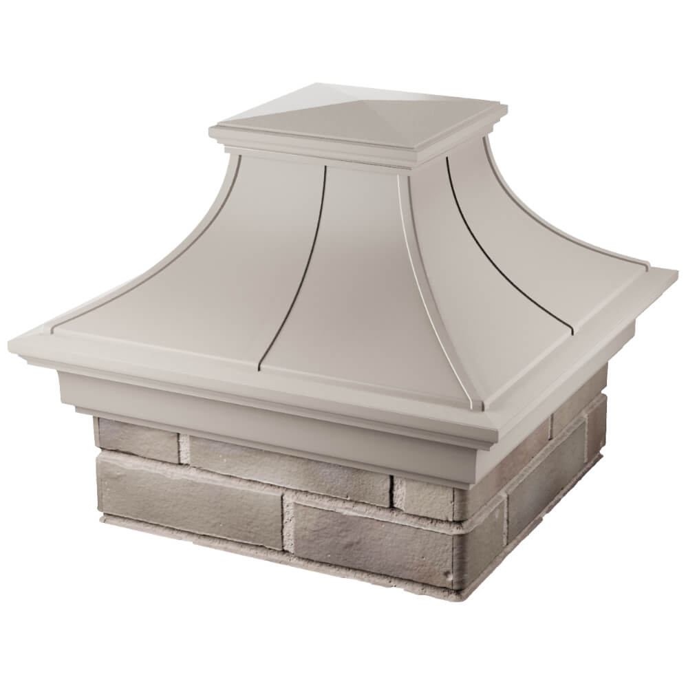 Колпак Zking Монблан Премиум Бежевый на столб 1.5х1.5 кирпича (385х385мм) в Нягани фото