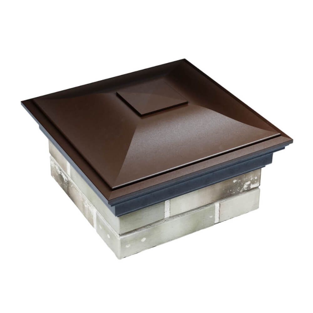 Колпак Zking Монблан Коричневый на столб 1.5х1.5 еврокирпича 0.7НФ (355х355мм) в Нягани фото