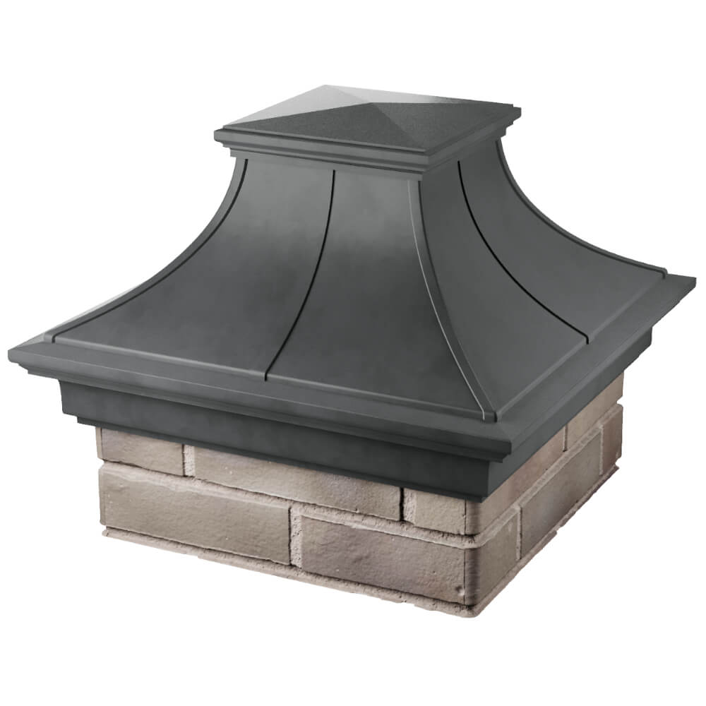 Колпак Zking Монблан Премиум Серый на столб 1.5х1.5 кирпича (385х385мм) в Нягани фото
