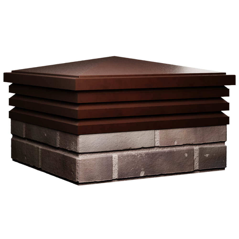 Колпак Zking Бона ХайТек Коричневый на столб 2х2 кирпича (513х513мм) в Нягани фото