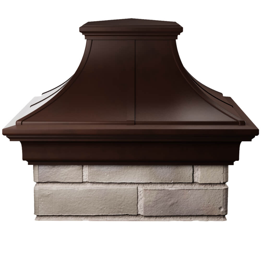 Колпак Zking Монблан Премиум Коричневый на столб 1.5х1.5 кирпича (385х385мм) Нягань фото
