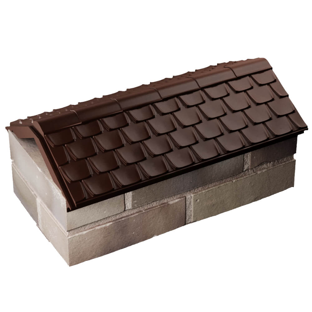 Парапет Zking Эльбрус Коричневый с посадкой на 1 кирпич (255мм) в Нягани фото