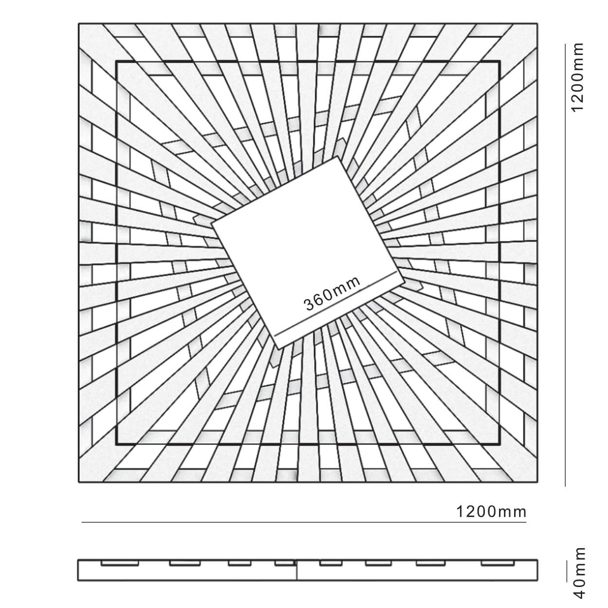Приствольная решетка для дерева ZKING ATMOSPHERE 1.2х1.2м Черная в Нягани фото