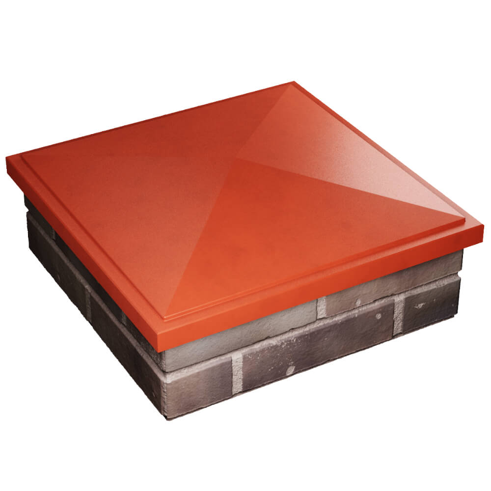 Колпак Zking БонаМоно Красный на столб 2х2 кирпича (515х515, 530х530мм) в Нягани фото