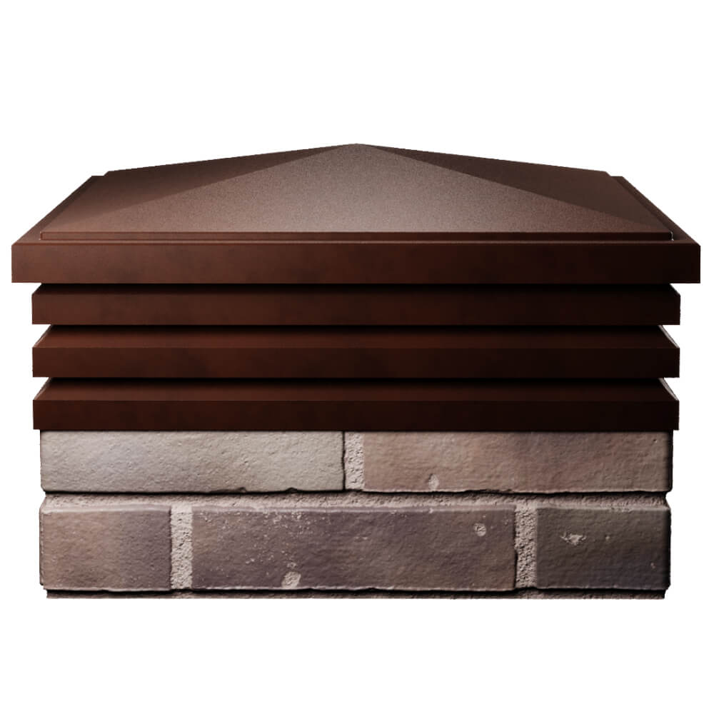 Колпак Zking Бона ХайТек Коричневый на столб 2х2 кирпича (513х513мм) в Нягани фото