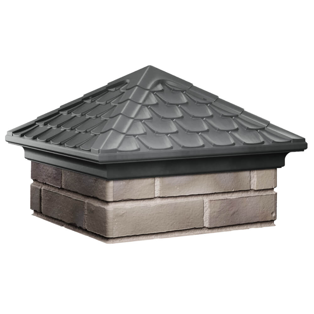 Колпак Zking Эльбрус Серый на столб 1.5х1.5 кирпича (385х385мм) в Нягани фото