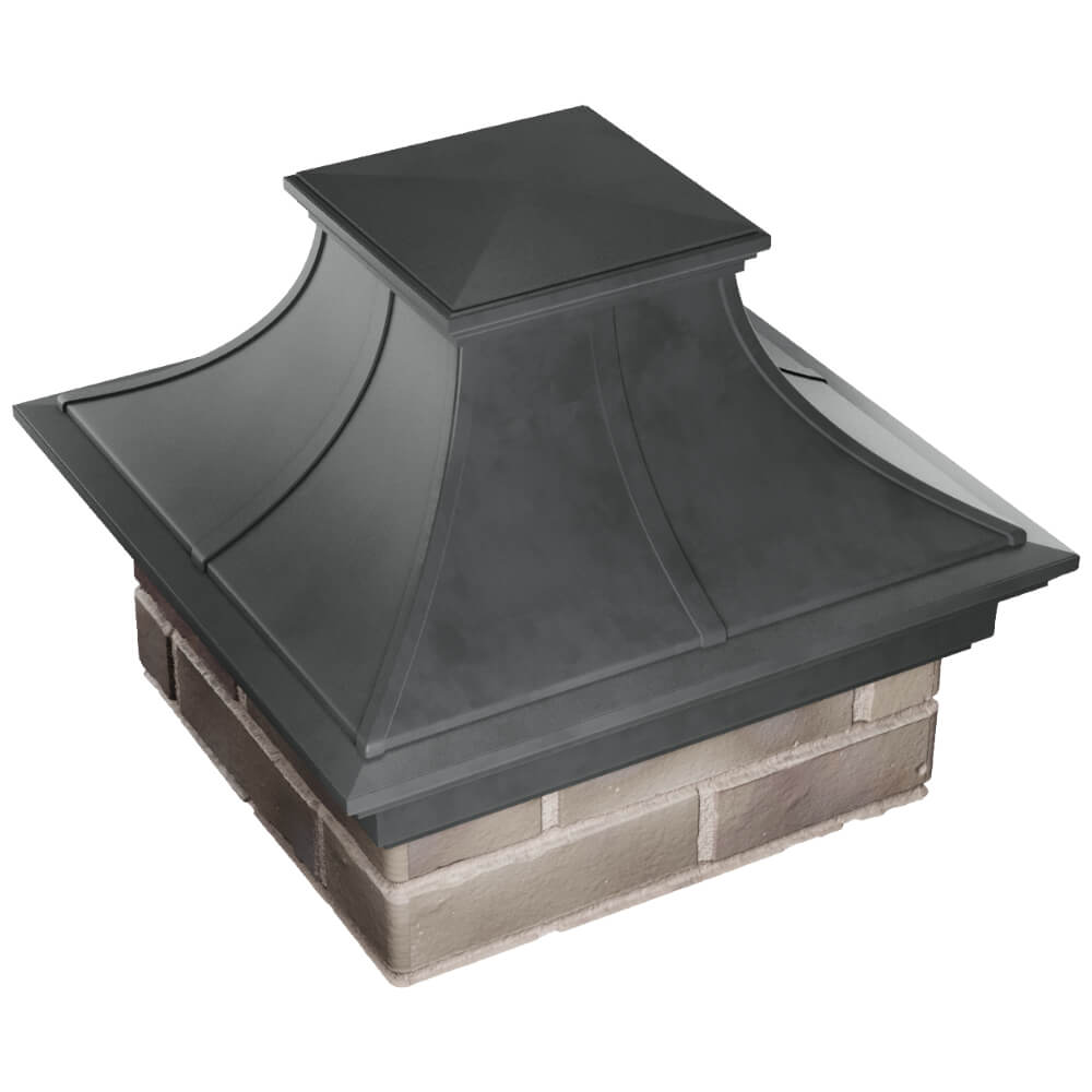 Колпак Zking Монблан Премиум Серый на столб 1.5х1.5 кирпича (385х385мм) в Нягани фото